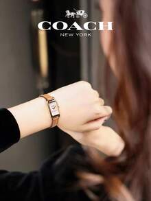 Coach Cadie White Mother Of Pearl Calfskin Leather Women's Watch - 棕色 - 查看 10