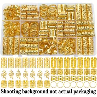 70Pcs Hair Beads Hair Cuffs Braiding Hair Rings Alloy Hair Charms For Loc Braids Hair Adjustable Metal Braid Hair Jewelry Hair Accessories, Claw Clips, Hair Claws, Clips For Hair, Hair Slide, Hair Barrettes, School Stuff