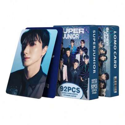 TendenciaSuper Junior - 92 Piezas (60 Fotocards + 32 Pegatinas) Kpop Super Junior Sj25Calidad premium