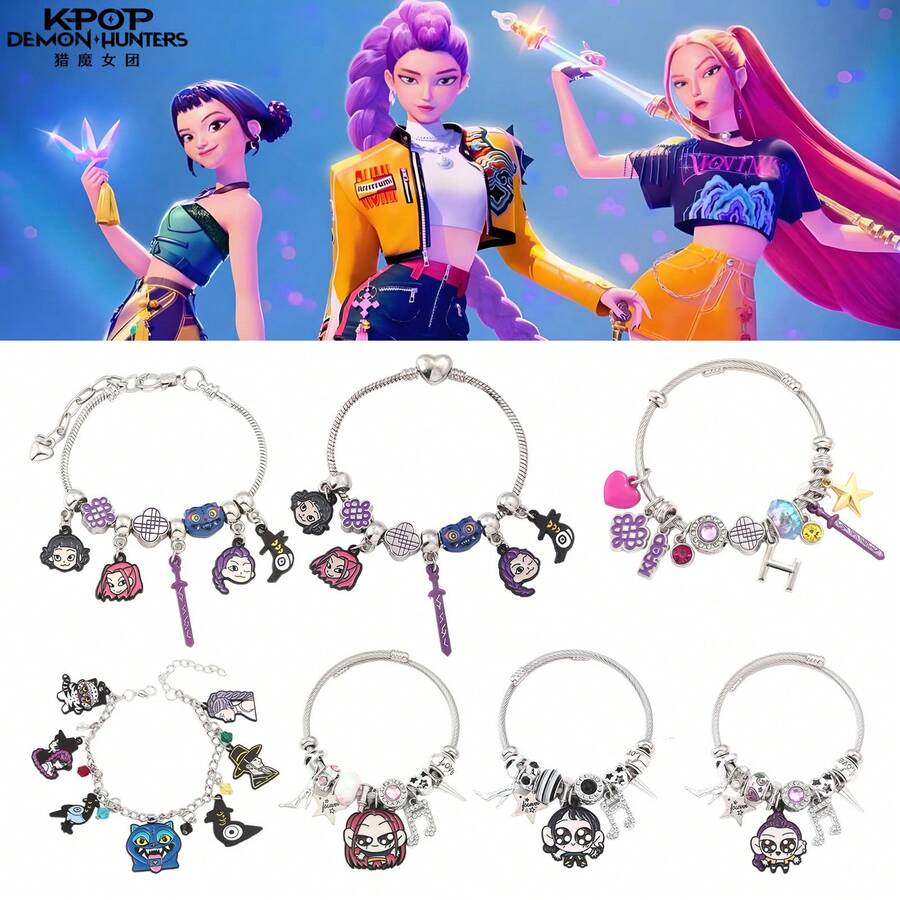 Mattel 1pc K-Pop Idol Group Series Inspired Alloy Pendant, Suitable For New Year And Valentine's Day Gifts - Multicolor - View 1
