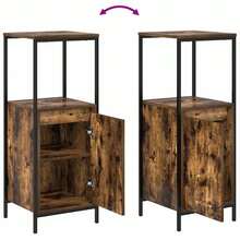 vidaXL Ensemble de mobilier de salle de bain avec étagère 5 pcs Marron - Tabac - Voir 11