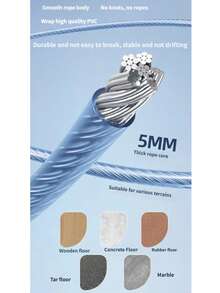 2-In-1 Weighted Ball Jump Rope Trainer | Detachable Weighted Ball & Dual-Use Design | Mechanical Counter & Adjustable Weight - Multicolor - View 9