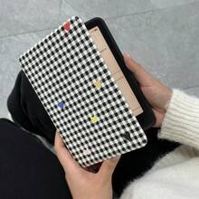 Shockproof Plaid Pattern Basic Pad Kindle Reader Protective Case, Book-Style Plaid & Heart Pattern, Compatible With Paperwhite 10th/11th/12th, Kindle (Colorsoft)/10th/11th/12th And Other Popular Models, Kindle Accessories/Kindle Cover/Spring Gift Birthday Anniversary - Multicolor - View 2