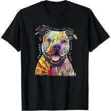 Beware Of Pit Bulls, Dean Russo Pitbull Original - Dog Lover T-Shirt For Men Women Girls - màu đen - Xem 1