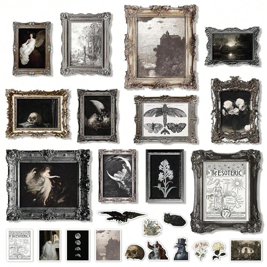 97 Decor Gothic Home Decor Aesthetic - Dark Academia Wall Decor, Gothic Wall Art Witchy Pictures, Goth Room Decor, Moody Wall Art Goth Posters, Vintage Spooky Prints For Home Bedroom (8x10 Unframed) - GothicRomanticGx8x10 - Xem 1