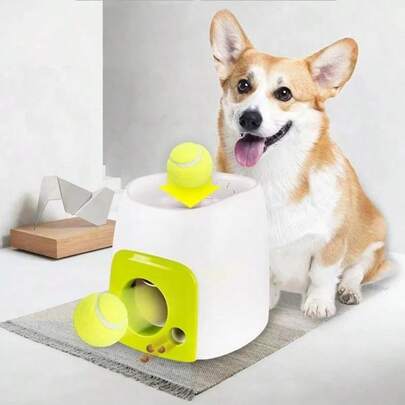 Automatic Pet Ball Launcher Toy Interactive Fetch Chucker Thrower For Dog Cat