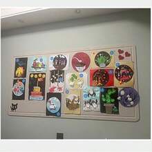 1pc 15.75*31.5 Inch Rectangular Bulletin Board, Felt Board Multi-Purpose Memo Board, Minimalist Display Board - Multicolor - View 7