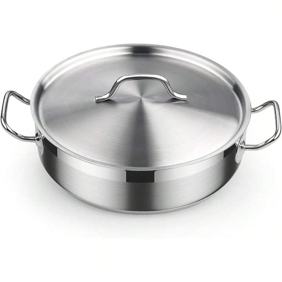 mhjCooks - Sartén multiusos con tapa de acero inoxidable profesional de 4 cuartos de galón con tapa compatible con todas las estufassleeping Bags - 219174389 - Ver 1