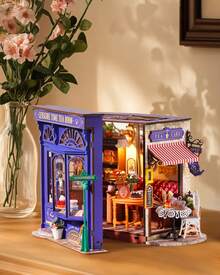 Rolife DIY Mini House - 3D Puzzle Toy Building Set, With LED Lights, Adult DIY Assembly Set, Creative Gift, Suitable For Boys And Girls - Leisure Tea Room - View 3