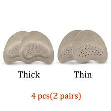 4pcs Sandals Anti-Slip Stickers Leather Forefoot Pad Women High Heels Pain Relief Insert Insoles Toe Cushion Foot Care Shoes Pad-ASDF - 杏色-6毫米 1對 - 查看 11