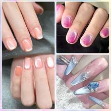 MEET ACROSS 6pcs 7ml Pink Northern Lights Water Light Cat Eye Gel Nail Polish Set, Aurora Glitter Crystal Magnetic Semi Permanent Soak Off UV LED Varnish Manicure Nail Art DIY For Home And Salon Nail Supplies Nails - 彩色 - 查看 9