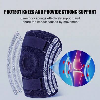 1 pieza Rodillera de talla grande con estabilizadores laterales, soporte para la rótula para correr, baloncesto, entrenamiento