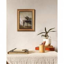 VIYYIEA Vintage Gold Framed Wall Art For Living Room, Potted Plant Canvas Prints Home Decor, Oil Painting Picture, Bedroom Wall Decor Gifts For Friends Or Family -[After Noon]-(10L X 8W) - [下午] - 查看 6