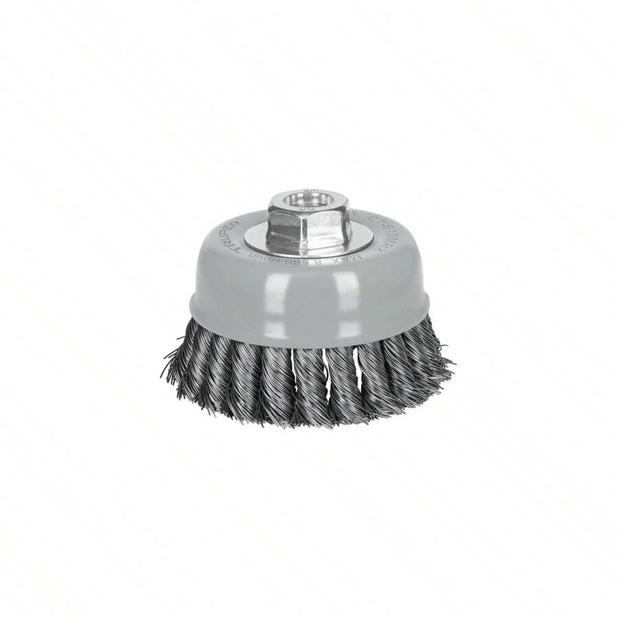 KIT 2 PZ-Carda copa 4' alambre trenzado grueso, Multi-rosca, Truper - Gris Claro - Ver 1