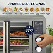 horno electrico digital OSTER extra grande  con freidora de aire de 42 litros de capacidad , 9 MANERAS DE COCINAR: Freír al aire, asar, hornear, tostar y convección - Tipo de Enchufe A USA (110-127V) - Ver 4
