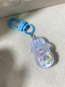 Bộ 6 móc khóa hình dép mini trong suốt màu thạch, mặt dây chuyền hình giày nhỏ dễ thương, thích hợp để trang trí túi xách, ba lô, món quà ý nghĩa dành cho bạn bè. - Nhiều màu - Xem 18