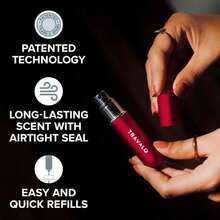 Travalo Classic HD Perfume Atomizer - Leak-Proof And TSA Approved For Air Travel - Reusable, Airtight, Easy-Fill Mini Pump Sprayer - Lightweight, Elegant Design W/Volume Window - Red 0.17oz - ColorF - 查看 2