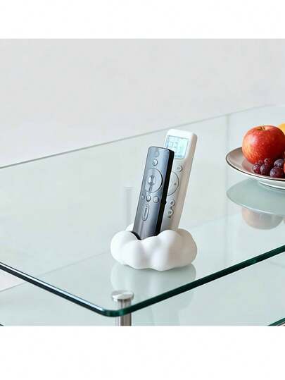 1pc Cute Cloud-Shaped Remote Control Holder - Modern Design For Storing TV, DVD, Blu-Ray, Audio System, And Gaming Console Remotes, Space-Saving And Aesthetic Storage Solution For Living Rooms And Bedrooms