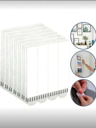 48/24 st. kraftiga nylonramshängare, skadefria självhäftande krokar, lämpliga för gipsväggar, perfekta för foton och juldekorationer, ingen borrning krävs, dubbelsidiga avtagbara väggkrokar för ramar och konstverk