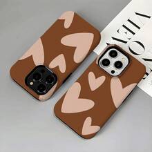 1 Funda Protectora 2 en 1 de Diseño de Moda de Corazón para el Día de San Valentín - Funda Protectora Duradera de Doble Capa, Resistente a Impactos, Compatible con iPhone 17, 16, 15, 14, 13, 12, 11, 8, 7, X, XS, XR, Plus, Air, Pro, Max, Mini, SE2, SE3, Regalo Perfecto de Año Nuevo para Amigos, Familia y Seres Queridos - Colores mixtos - Ver 5