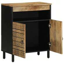 vidaXL Buffet 60x33,5x75 cm bois de manguier brut massif - Braun - Übersicht 2