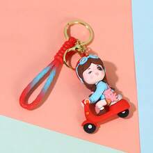New Couple Electric Car Keychain Pendant Wholesale, Delicate Student Backpack Charm, Car Key Chain Figurine, Versatile Gift - Multicolor - View 8