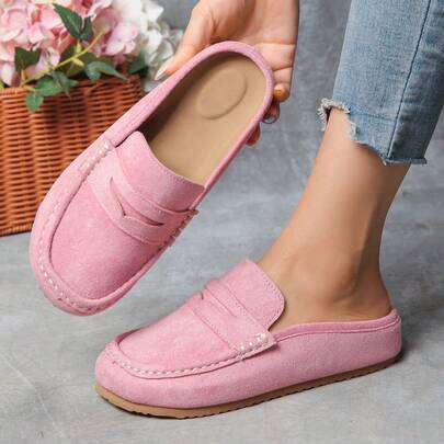 Mocasines sin cordones para mujer, estilo retro, versátiles para la escuela, la oficina y el uso casual
