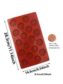 1pc Mini Round Cookie Shaped Wax Melt Candle Mold, Plaster Diffuser Stone Silicone Mold (Non-Edible) - Coffee Brown - View 2