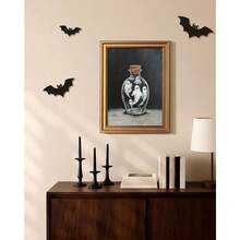 VIYYIEA Vintage Gold Framed Wall Art For Living Room, Ghosts Canvas Prints Home Decor, Halloween Painting Picture, Bedroom Wall Decor Gifts For Friends Or Family -[Ghosts In The Jar]-(16L X 12W) - [GhostsintheJar] - 查看 6