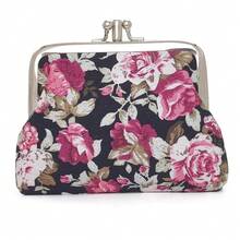Cute Floral Buckle Coin Purses Vintage Pouch Kiss-Lock Change Purse Wallets… - 09 - View 7