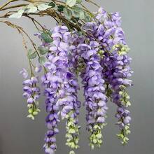1 pièce Guirlande de fleurs de glycine artificielles Fleurs suspendues Fausse fleur Chaîne pour décoration de printemps et d'été Style bohème Décoration de maison, de fête, de mariage DIY Fleur décorative Cadeau idéal pour la Saint-Valentin et la Fête des Mères Parfait pour les vacances, l'intérieur, l'extérieur, l'anniversaire, la chambre, le jardin, la décoration de bureau - Multicolore - Voir 5