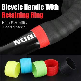  1 Pair WEST BIKING Bicycle Handlebar Tape, Silicone Material High Elasticity Anti-Slip , Multiple Colors Available, Road Bike/MTB Handlebar Fixing Set