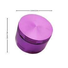3 Layer Aluminum Herb Grinder With Hidden Pollen Catcher - 50/55/62mm, 8 Color Options - Multicolor - View 11