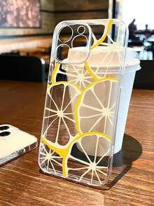 1个柠檬线条拼贴图案透明TPU全包防震防指纹手机壳，兼容三星Galaxy/ 17/17 Pro/17 Pro Max、16/16 Pro/16 Plus、15/15 Pro Max/15 Pro、11/12/13/14 Pro Max、11 Pro/11 Pro Max、12 Pro/12 Pro Max、13 Pro/13 Pro Max、14 Pro/14 Pro Max，时尚创意 - 彩色 - 查看 4