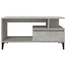 vidaXL Tavolo basso Gris béton 90x49x45 cm Bois d'ingénierie - Grigio - Visualizzare 5