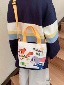 Disney 1个儿童包，原创背包，时尚手提包，轻便收纳包，小公主斜挎包，卡通单肩包，疯狂动物卡通收纳包，女孩零钱包，户外零钱包，服装搭配包 - 彩色 - 查看 5