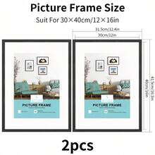 1/2/3/4件装橡木相框，白色/黑色木框，优雅礼品及墙面装饰，适用于家居、客厅、办公桌及墙面展示，完美适用于艺术作品、旅行照片、毕业照及结婚照，理想礼品，可选尺寸：A3/A4/30X40厘米 - 1pc - 查看 32