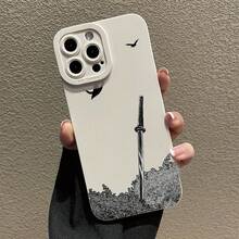 Vintage Sword Pattern Phone Case, Anti-Drop Protective Case, Fully Protective Shockproof Phone Case For IPhone 6 7 8 11 12 13 14 15 Pro Max - Antique White - View 3
