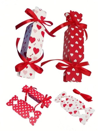 10 piezas Cajas de dulces del Día de San Valentín, cajas de papel con forma de corazón románticas para dulces, chocolates y galletas - Ideales para regalos de fiesta, decoraciones de cumpleaños, embalaje de regalos de boda y Día de San Valentín, decoración del hogar y arreglos de escenarios