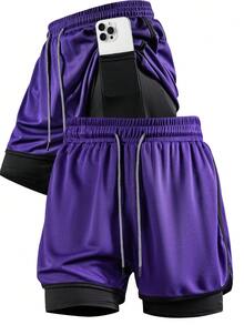 男士运动休闲套装（2件套），无袖上衣T恤，跑步、健身、训练服裤子，户外运动背心无袖上衣