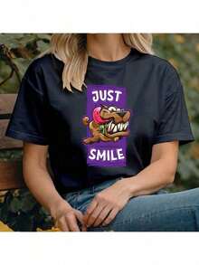 Camiseta Just Smile Cachorro Feliz Dog Alegre