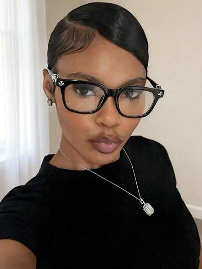 1 Pair Retro Square Transparent Glasses For Women, Fashionable & Unique, Suitable For Daily Reading, Commuting, Beach Vacation, Retro Y2K Basic Business Casual Occasions, Great Gift Item.