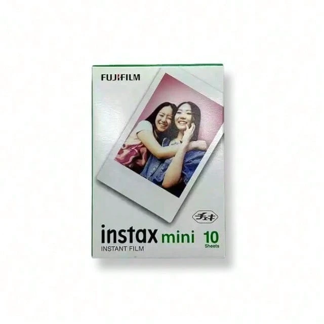 FujiFilm Mini Photo Paper, 10 Sheets, Colored Border, Sealed In Foil Packaging, Vibrant And Rich Colors, Wide Temperature Range (5-40℃), Compatible With Mini7s/8/9/11/12/25/90/Wide Models, White. - White - View 1