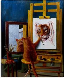 Stupell Industries Confidence Self Portrait as a Tiger Funny Painting, x , Gallery Wrapped Canvascuadros decorativos para sala,poster,con marco,posters,cuadros para la pared ,marcos para cuadros,cuadro,virgen de guadalupe,salascuadros decorativos para sala,poster,con marco,posters,cuadros para la pared ,marcos para cuadros,cuadro,virgen de guadalupe,salascuadros decorativos para sala,poster,con marco,posters,cuadros para la pared ,marcos para cuadros,cuadro,virgen de guadalupe,salas - transparente - Ver 1
