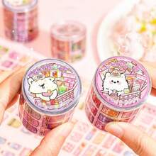 1 Bundle Multi-Pack Stickers GO!! Supermarket Food Toy Stickers Scrapbooking Tapes Cute Pet Snacks Beverages DIY Creative Decals Waterproof Stickers - Tanned Kitty/Stickers>Candy/Kittens/Kids - Multicolor - View 9