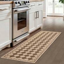 1PC  Runner Rugs For Hallway 65x180cm Non-Slip Kitchen Rug Washable Modern Carpet Runners For Hall Entryway Laundry Bedroom(Brown) - Brown - View 7