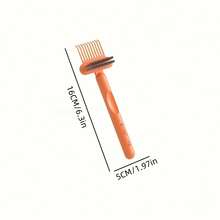 1pc Two-In-One Comb Cleaning Brush For Air Cushion Airbag Comb, Hair Cleaning Hook Claw Comb, Crevice Cleaning Tool, Curling Comb Cleaner, Reusable Hair Comb Crevice Cleaning Brush, Compact And Easy To Carry - màu xanh da trời - Xem 3