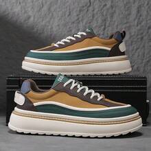 New Casual Sneakers, Thick Sole, Comfortable Breathable Casual Shoes - Yellow-green - View 5