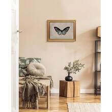 VIYYIEA Vintage Gold Framed Wall Art For Living Room, Black Butterfly Canvas Prints Home Decor, Ghthic Painting Picture, Bedroom Wall Decor Gifts For Friends Or Family -[Black Butterfly]-(16L X 12W) - [黑蝴蝶] - 查看 6