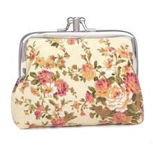 Monederos con hebilla floral linda, monederos vintage con cierre de beso, carteras para cambio - 26 - Ver 7